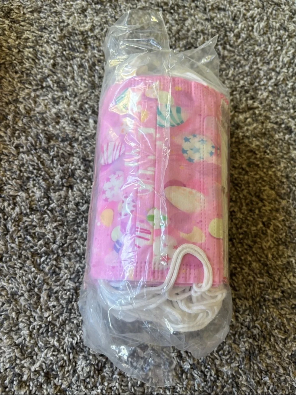 Pink Easter Egg Print Face Masks - Pack